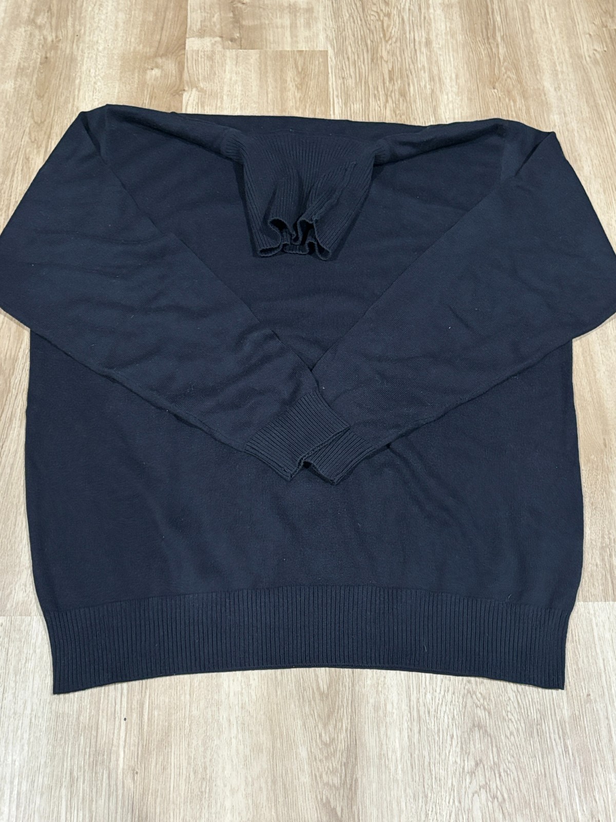 Men's INSERCH Knit Sweater Turtleneck Fall Winter Regular Fit XL Navy Blue gallery