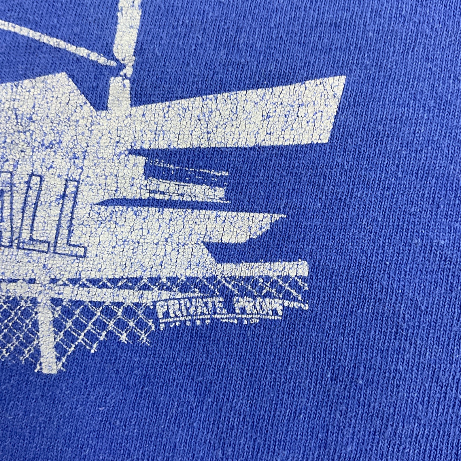 Vintage Nike T-Shirt Men Sz L Basketball Court Y2K Distressed Blue Crewneck gallery