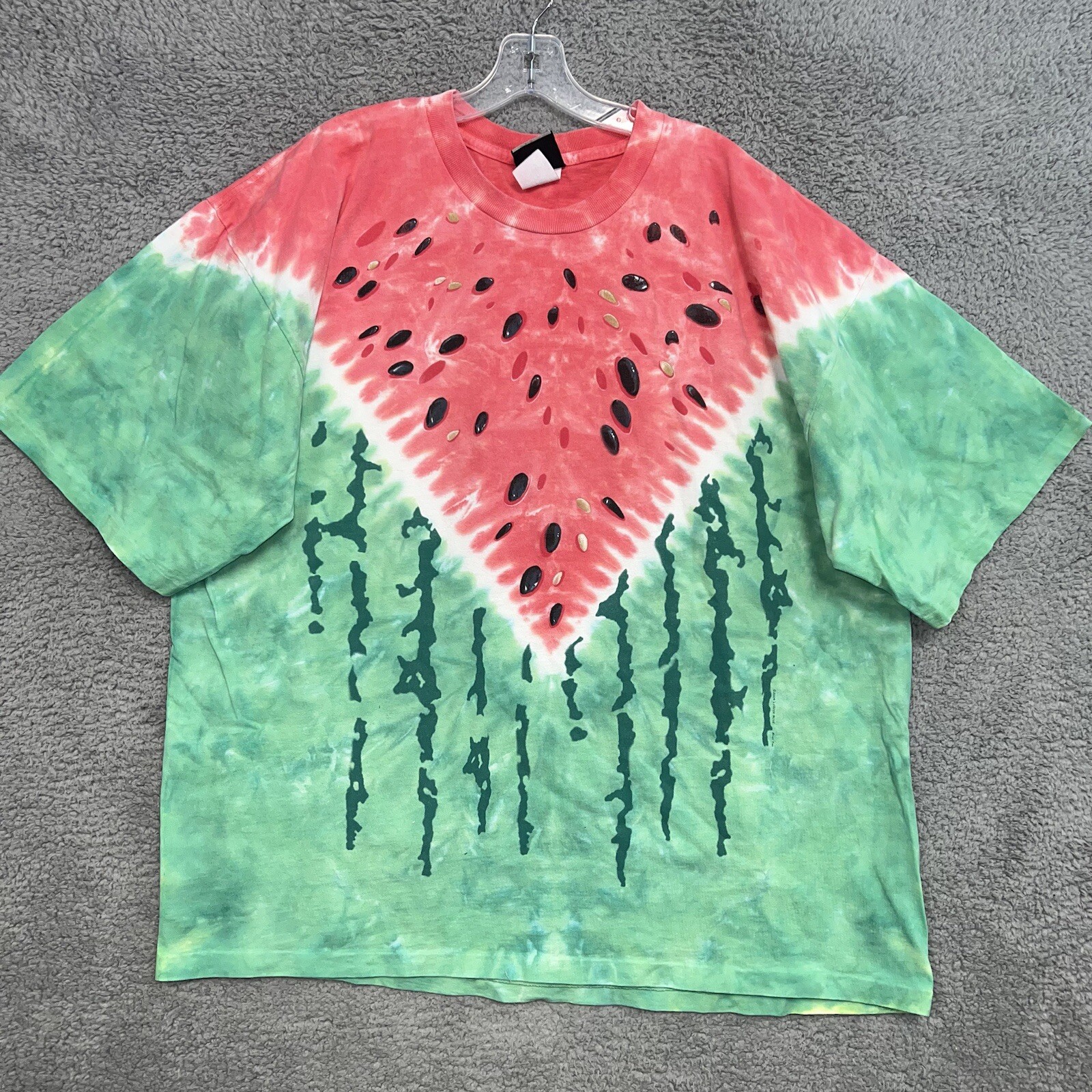 VTG Liquid Blue T Shirt Men’s 2XL XXL 2000s Watermelon AOP Tie-Dye Tee Made USA