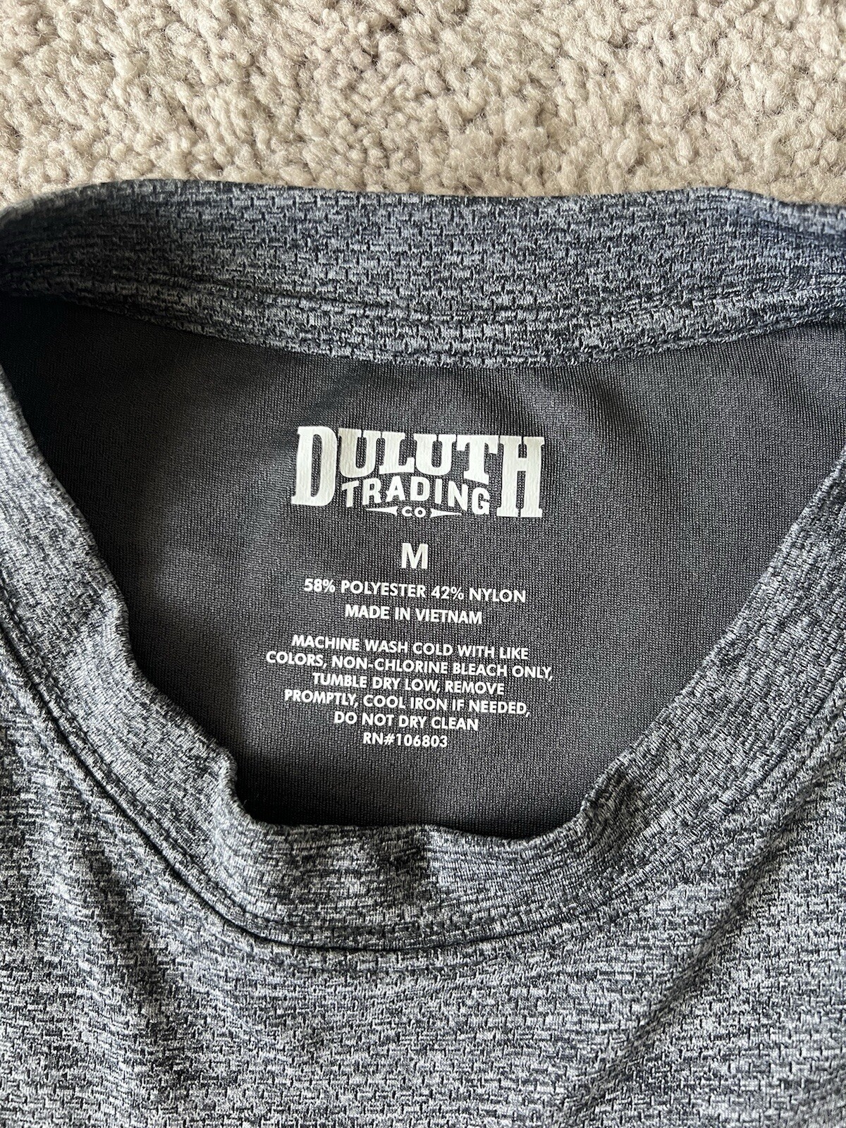 Duluth Trading T Shirt Mens Medium Gray Heather Nylon Blend Performance Tee gallery