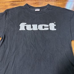 FUCT Reflecting Logo Black Graphic T Shirt Skate Made In The USA Size Medium
