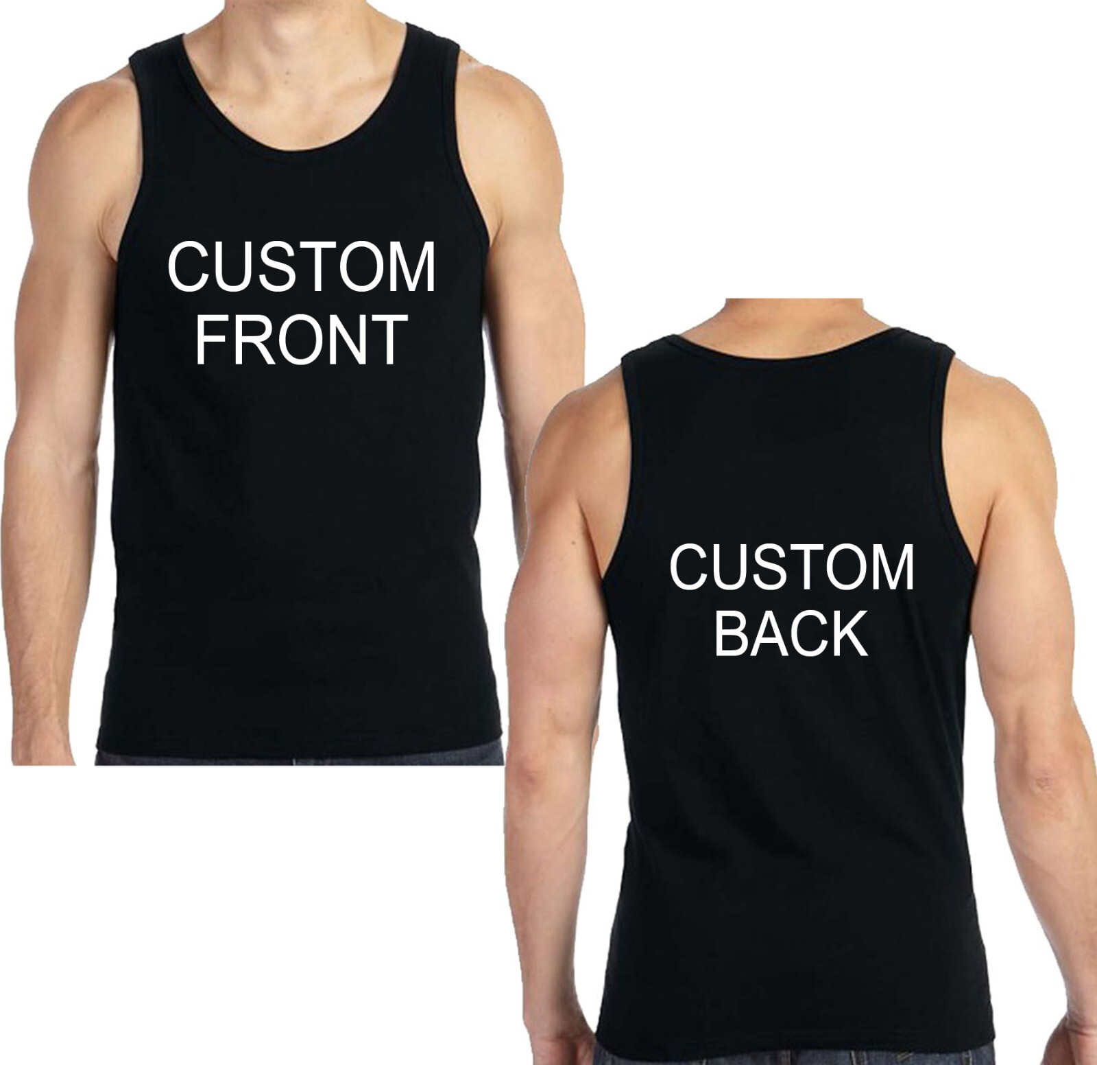 CUSTOMIZED SHIRTS IMAGE PHOTO DTG PRINTING DIRECT TO GARMENT MENS TANK TOP gallery
