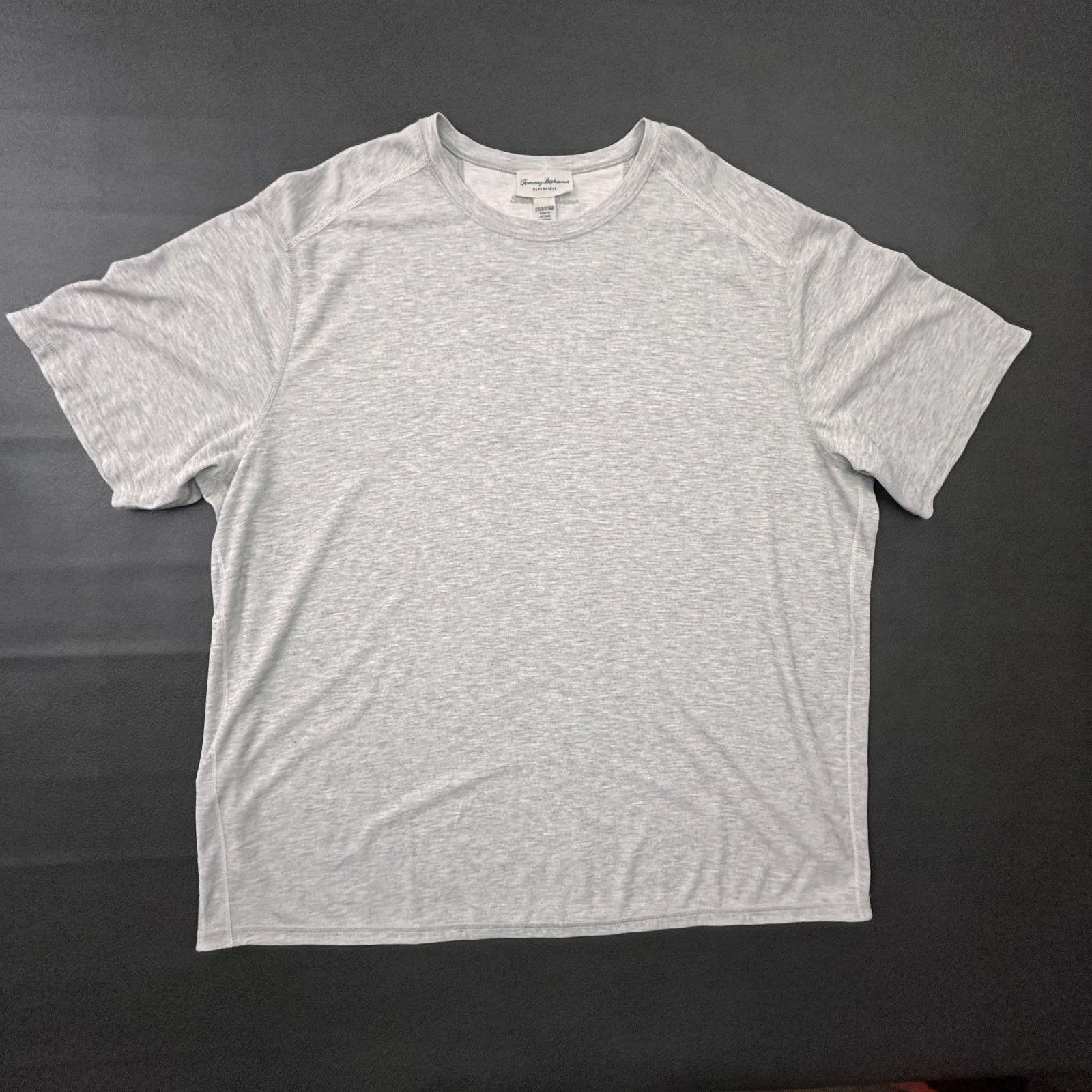 Tommy Bahama T Shirt Mens 2XL Big Gray Reversible Modal Blend Comfort Luxe Tee