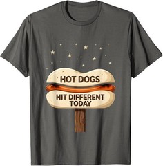 Hot Dogs Hit Different Today Funny 4th of July Unisex T-Shirt
