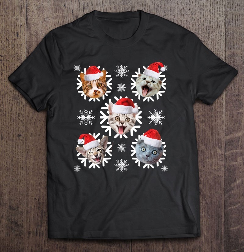 Meowie Cat Lovers Feline Christmas Black Unisex S-234XL T-Shirt