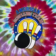 American Bowling Team Tenpin Bowling Souvenir Graphic Rainbow Tie Dye T-Shirt XL