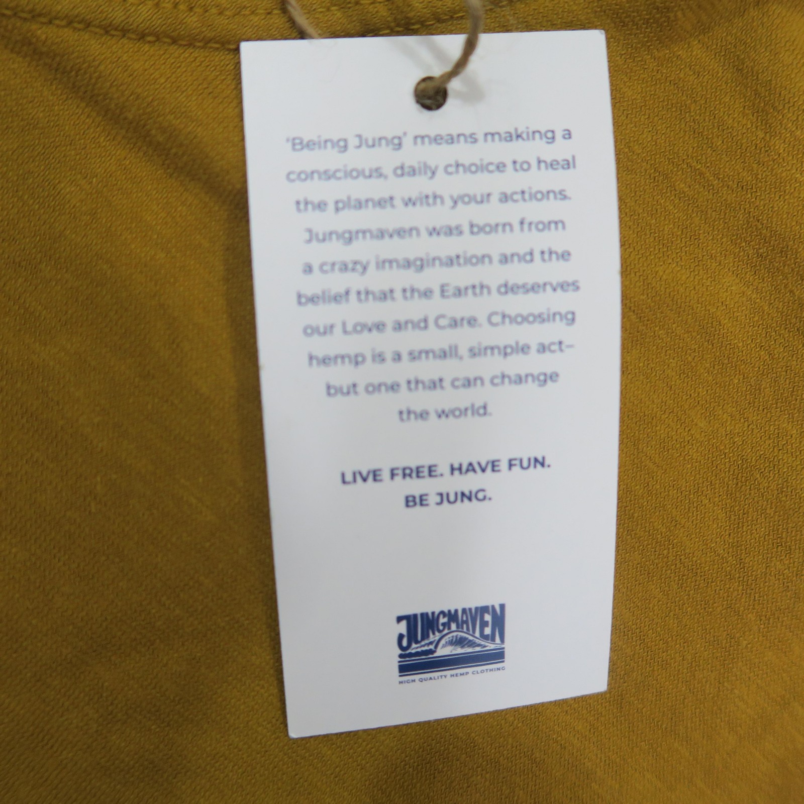 NWT Jungmaven Shirt Mens Large Yellow Hemp Organic Cotton Blend Tee USA Crewneck gallery