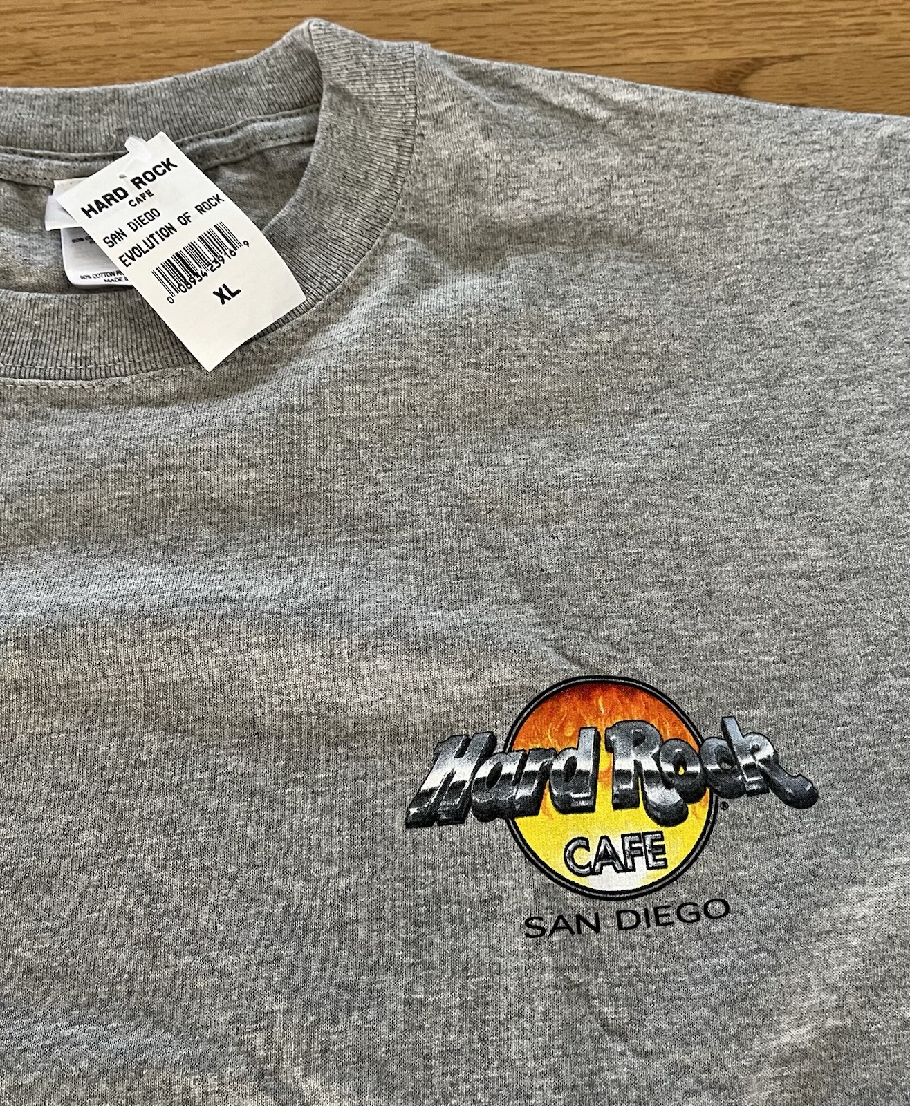 Vintage Hard Rock Cafe San Diego Evolution of Rock Shirt Mens XL Gray Deadstock gallery