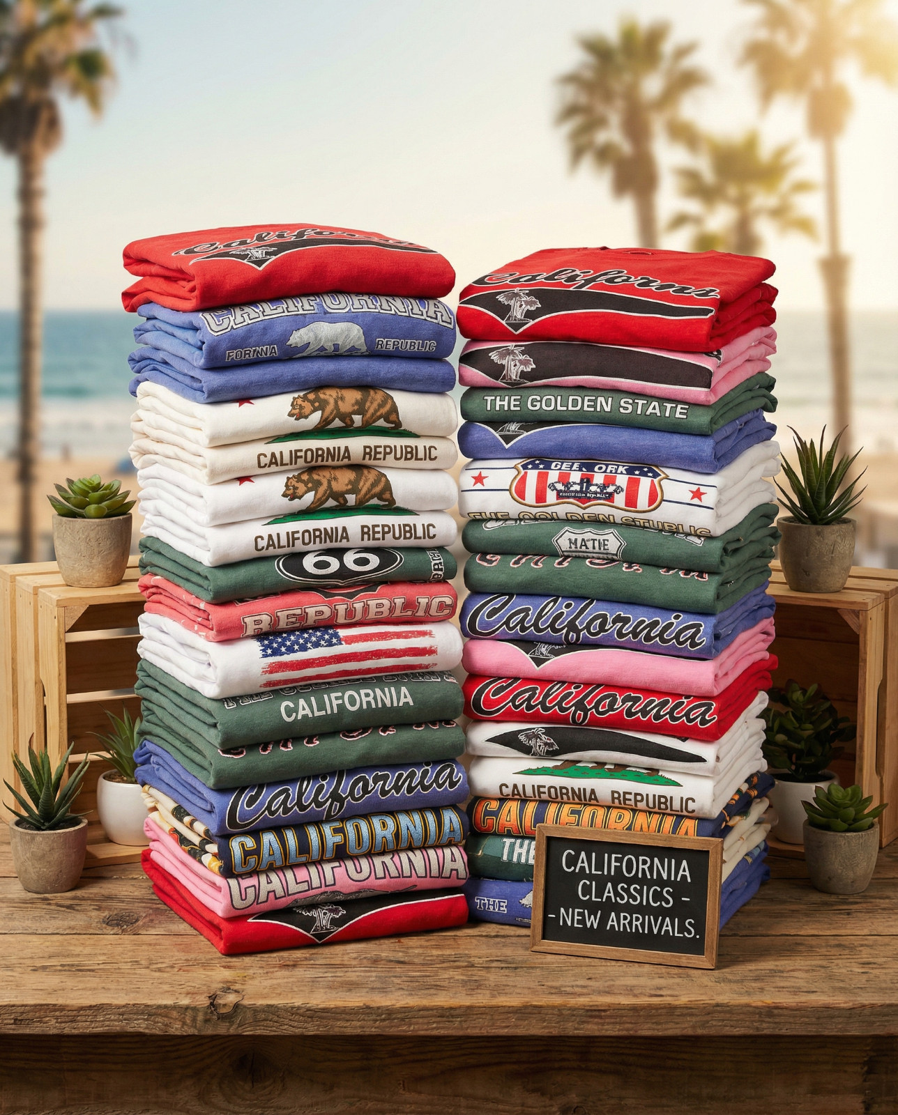 California Printed T Shirts. Ideal for Giveaways.