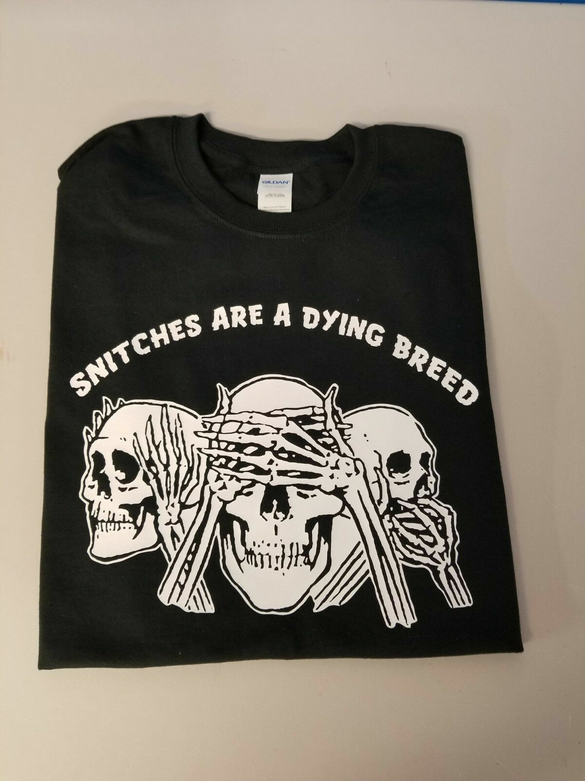 Snitches are a dying breed Biker Motorcycle MC tee t shirt tee outlaw gallery