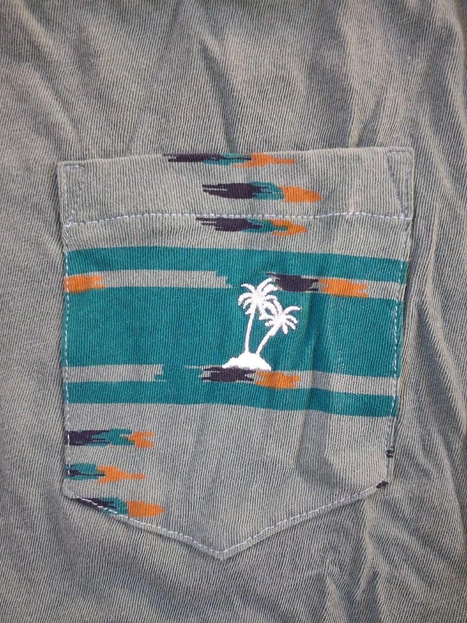 Vans Short Sleeve Shirt Mens Medium Stripe Pocket Classic Casual Embroidered gallery