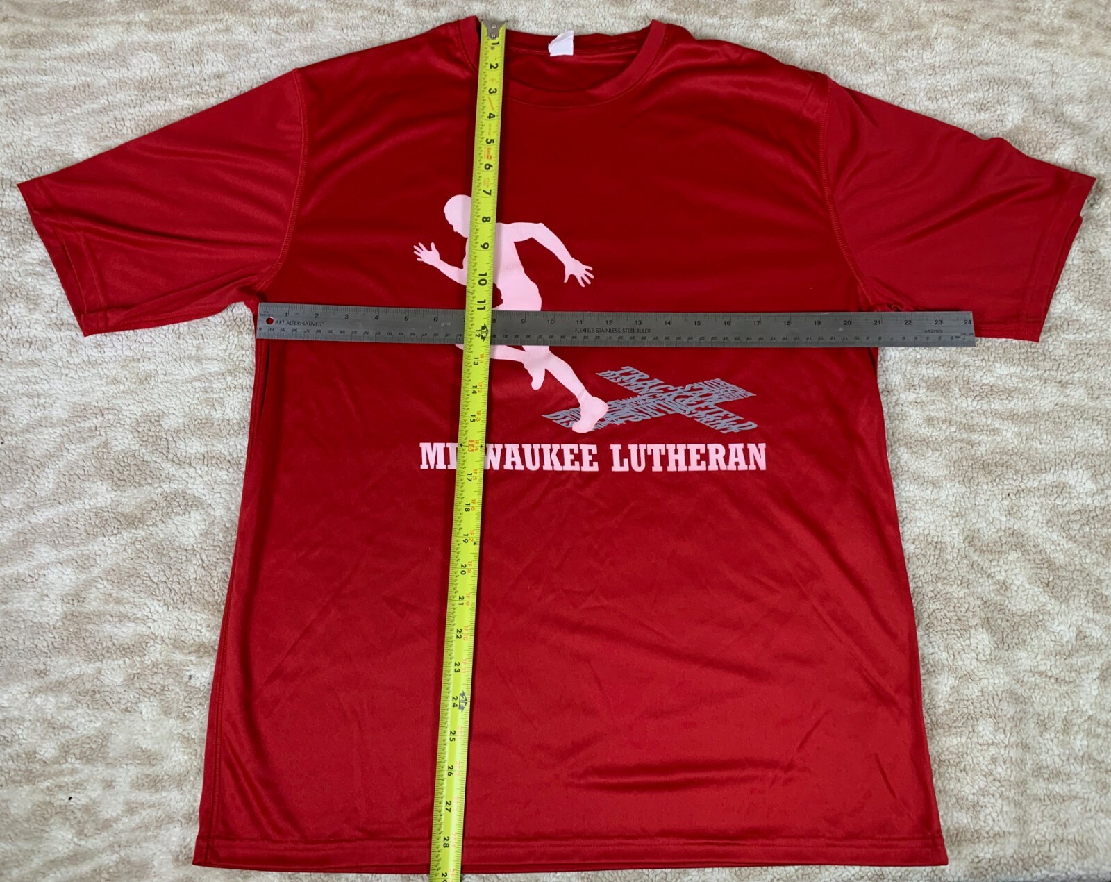 *****MILWAUKEE LUTHERAN TRACK AND FIELD MOISTURE WICKING T-SHIRT MENS LARGE***** gallery