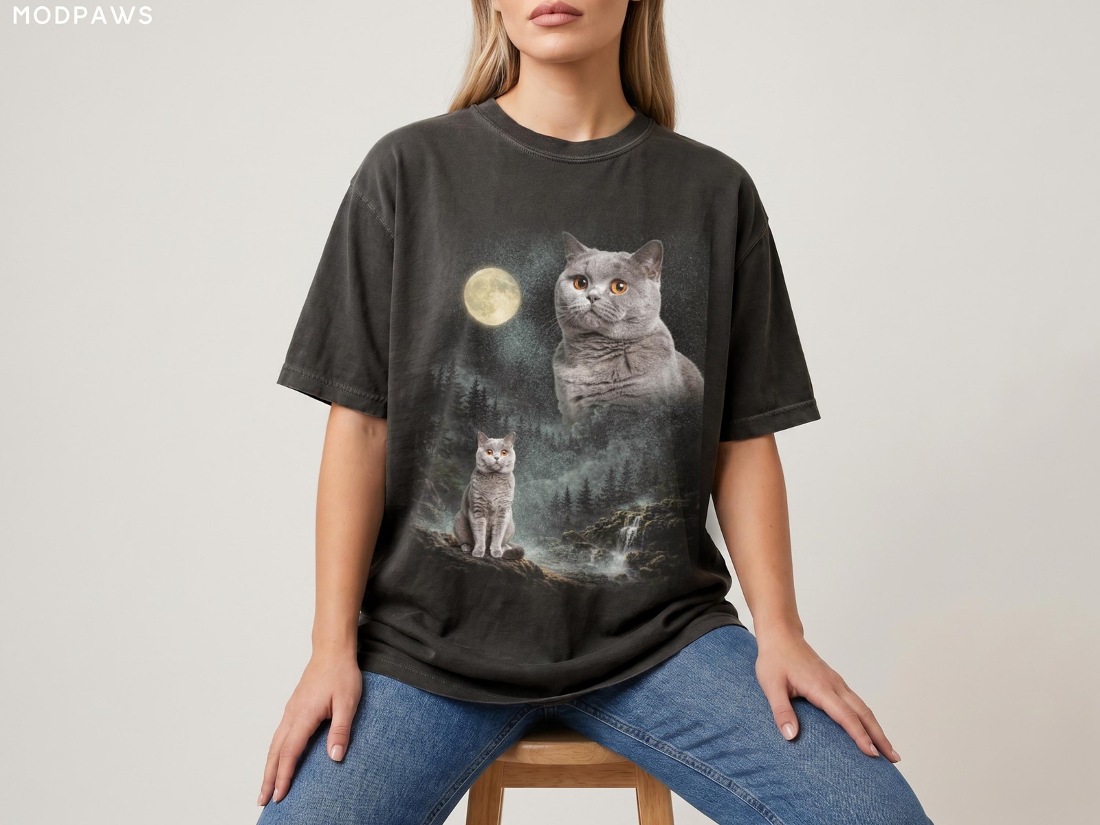 Custom Pet Photo Shirt Personalized Dog Cat Moon Tee Funny Gift gallery