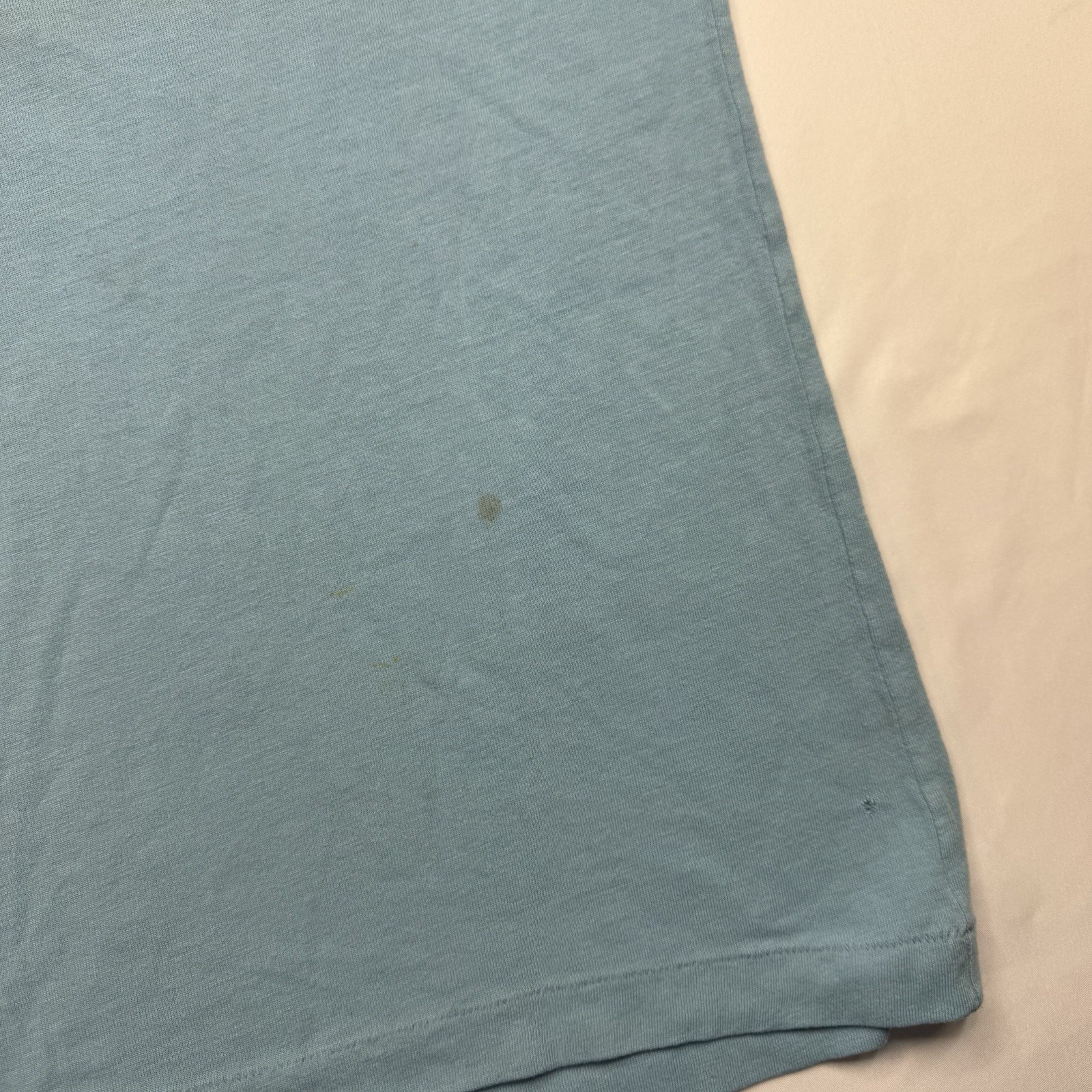 Vintage 70s Athlete’s Foot T-Shirt Medium Single Stitch Blue Yellow Stained gallery