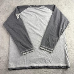Bugle Boy Shirt Men Large Gray Eagle 77 Graphic Raglan Grunge Mallcore Skate Y2K