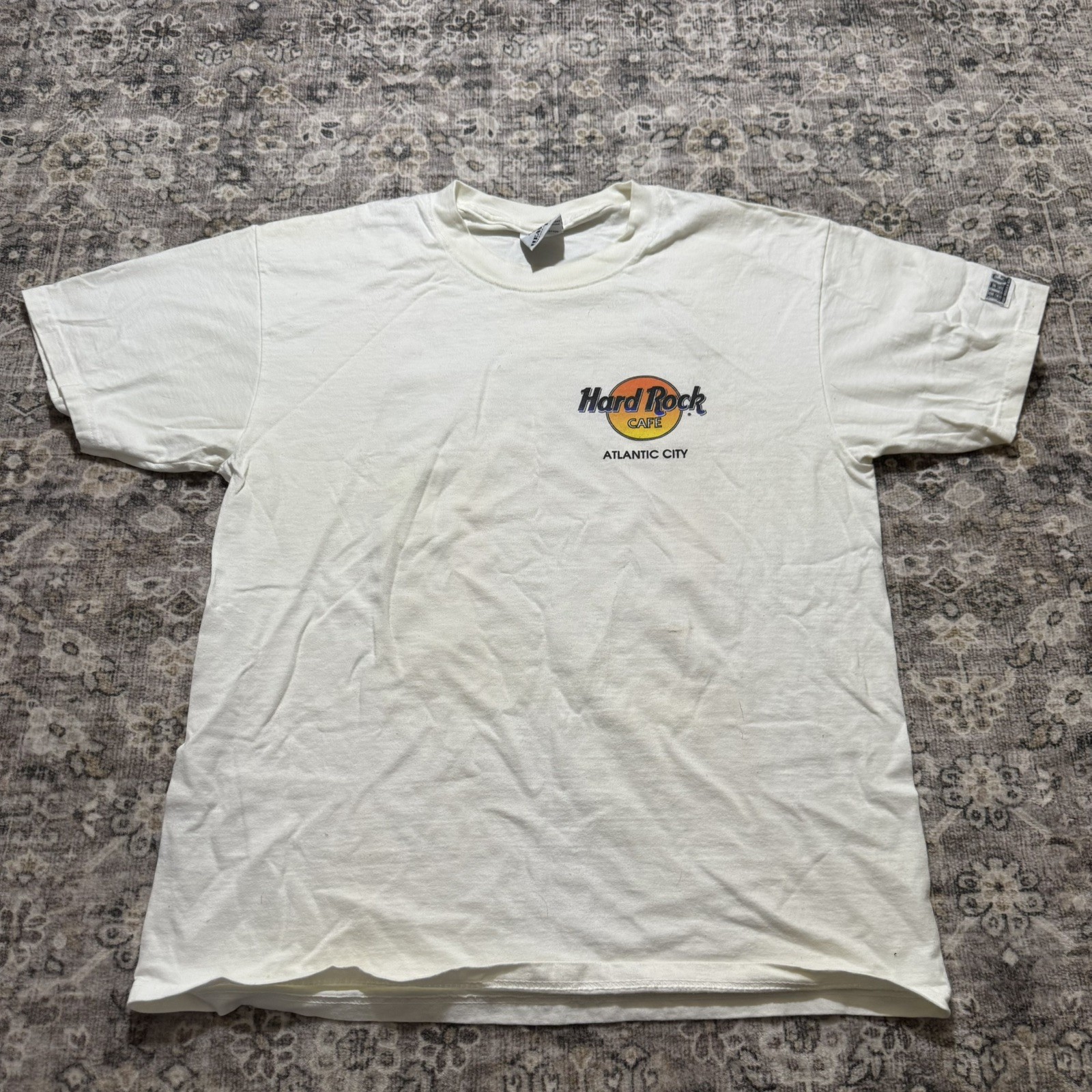 Vintage Hard Rock Cafe Atlantic City White T-Shirt Men’s Sz L USA Made Heavy Tee gallery