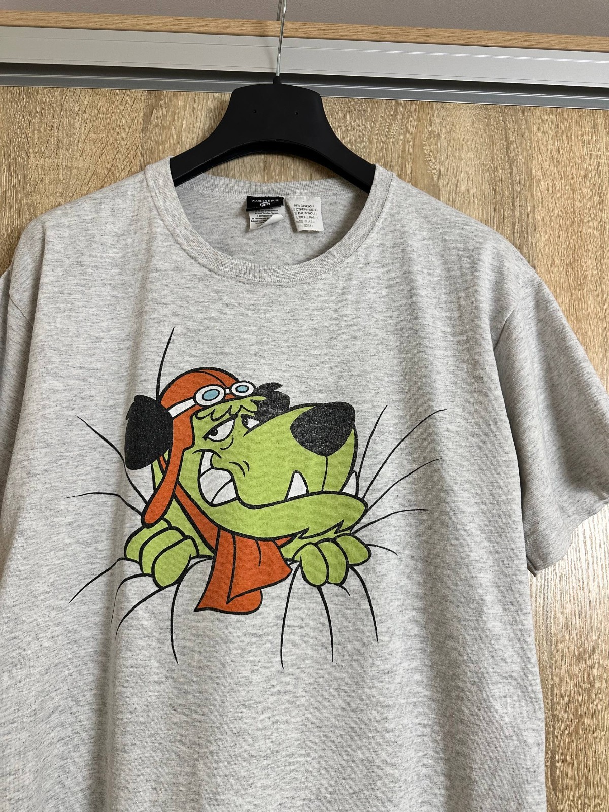 Rare Vintage 90s Wacky Races Muttley Warner Bros Cartoon T Shirt USA Size L