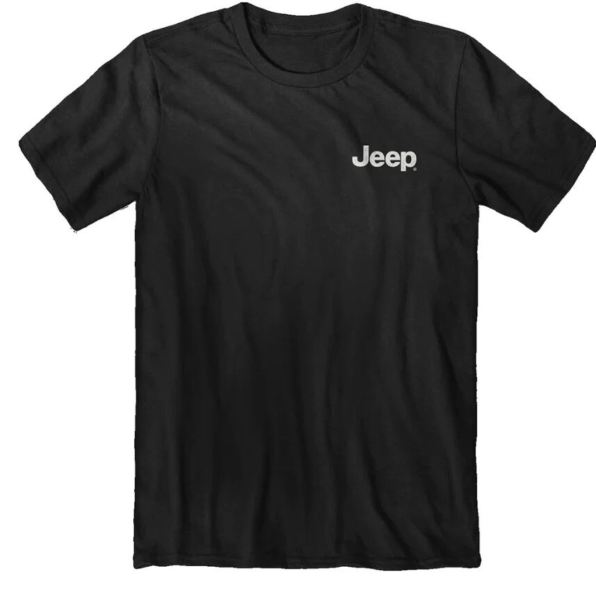 mens jeep t shirt LARGE Black/white Letters