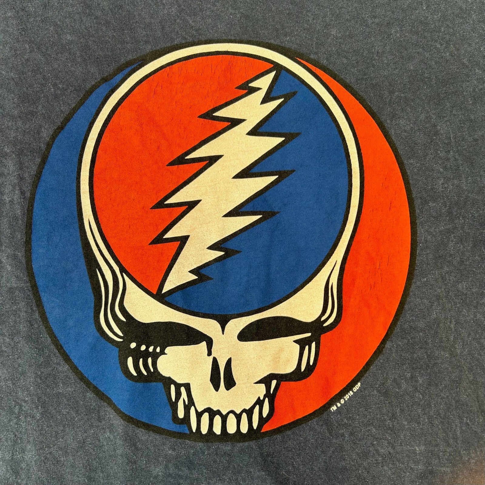Grateful Dead Shirt Men XXL Classic Head Logo Skull Distress Retro Work Party Go gallery