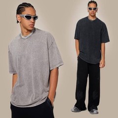 Men Relaxed Vintage Graphic T-Shirt 100% Thick Cotton Retro Streetwear Gift New