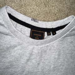 Superdry Men’s Med Heathered Gray Pocket T-Shirt Traditional Workwear Crewneck M