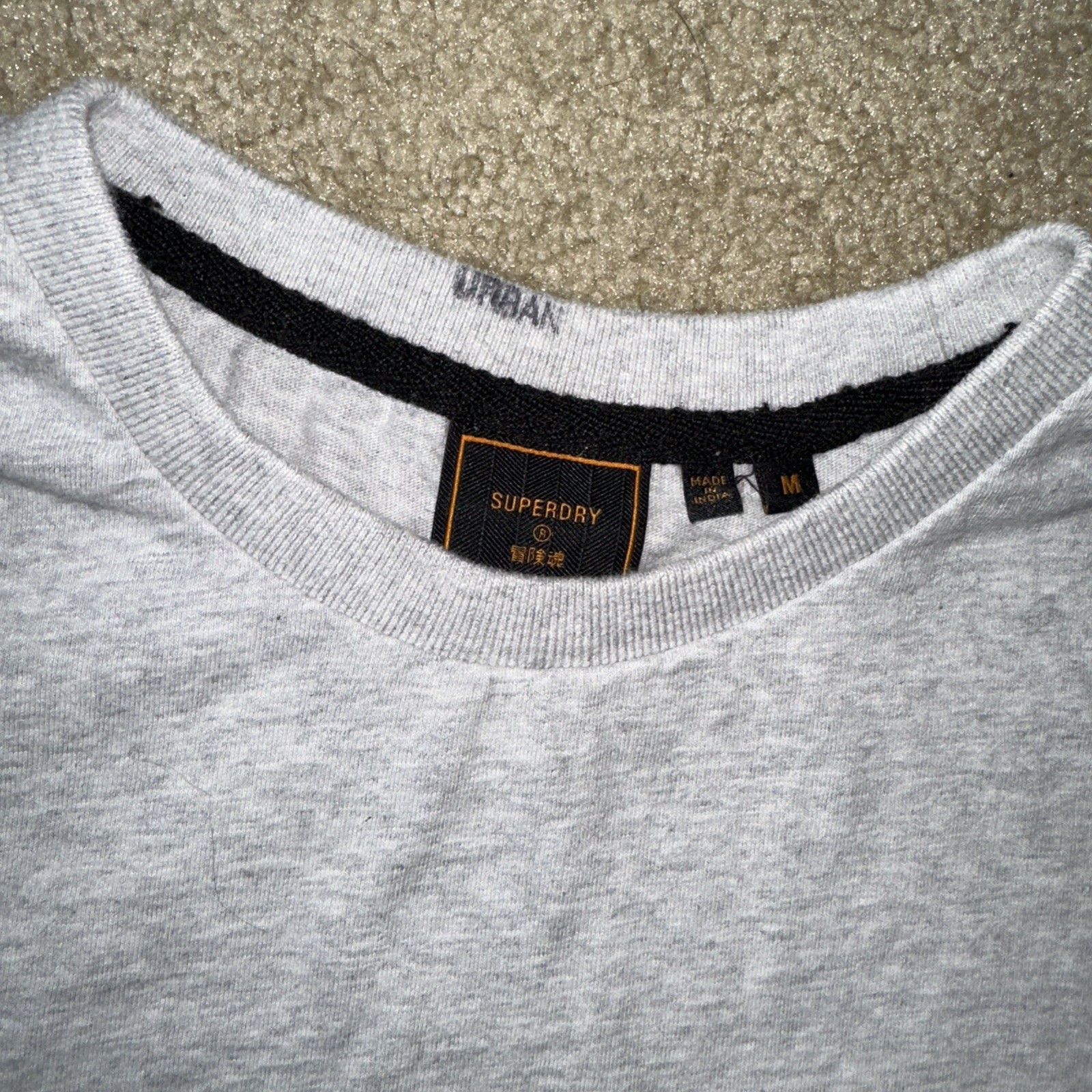 Superdry Men’s Med Heathered Gray Pocket T-Shirt Traditional Workwear Crewneck M gallery
