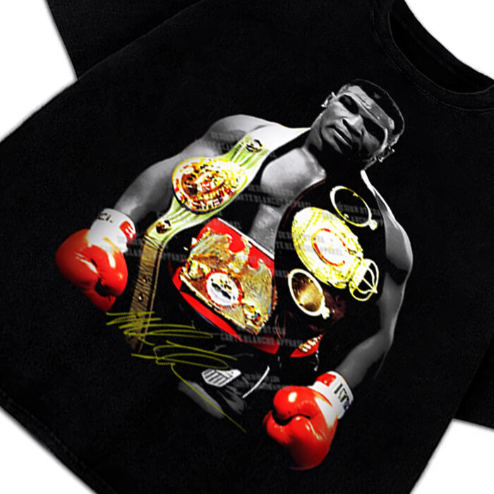 Mike Tyson Undisputed World Heavyweight Champion Belts Vintage Graphic T-Shirt gallery