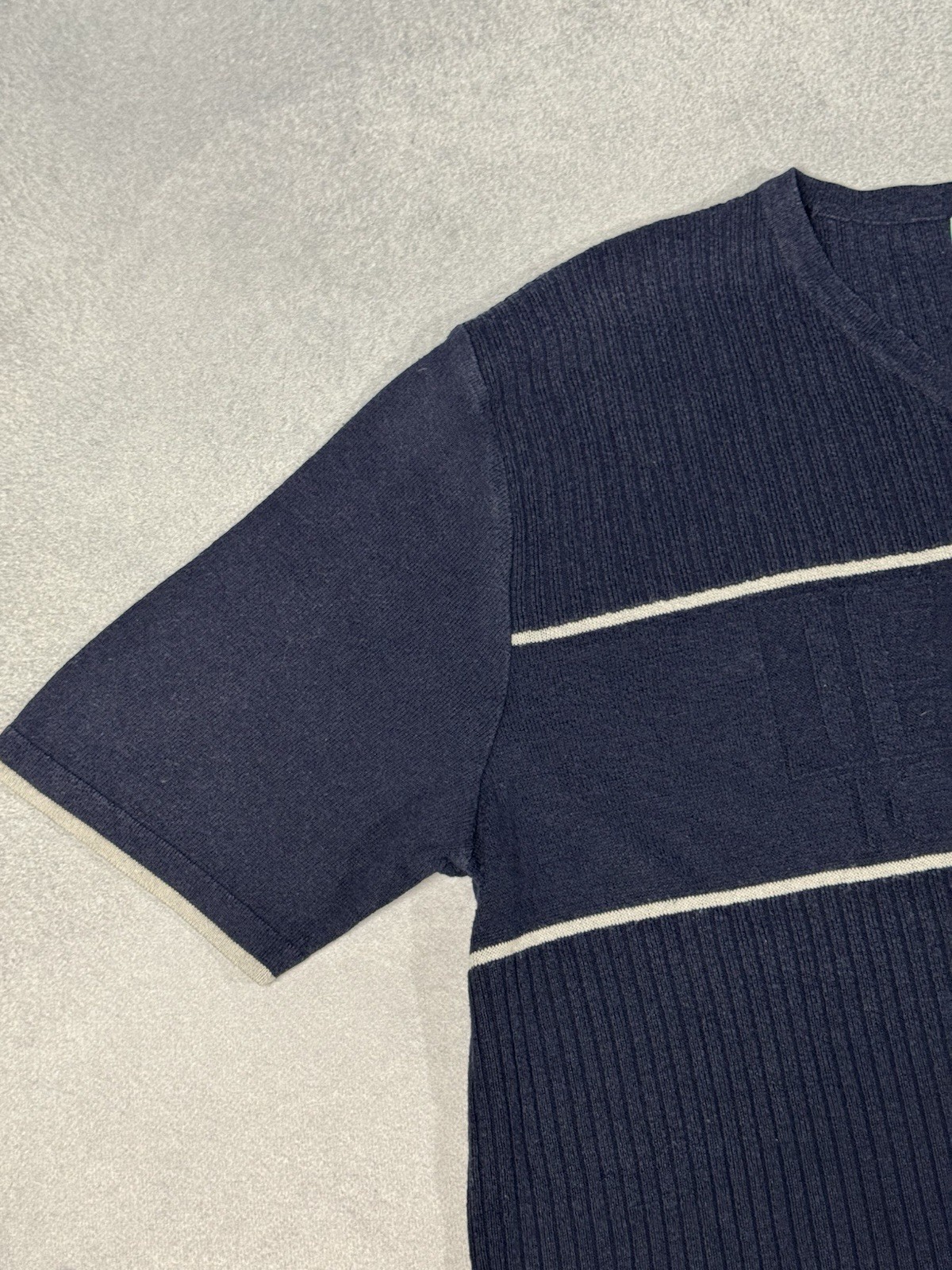Vintage ICEBERG Jeans T Shirt Knit Blue Short Sleeve Men's Size XL gallery