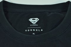 Superman Youngla Young LA Black Men’s Cotton Tee T-Shirt XL Flying Short Sleeve