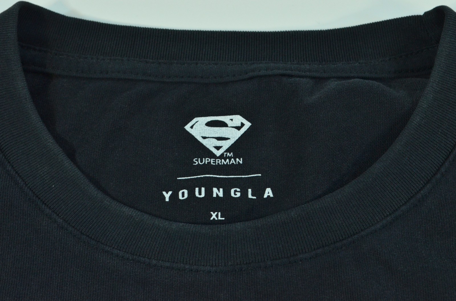 Superman Youngla Young LA Black Men's Cotton Tee T-Shirt XL Flying Short Sleeve gallery