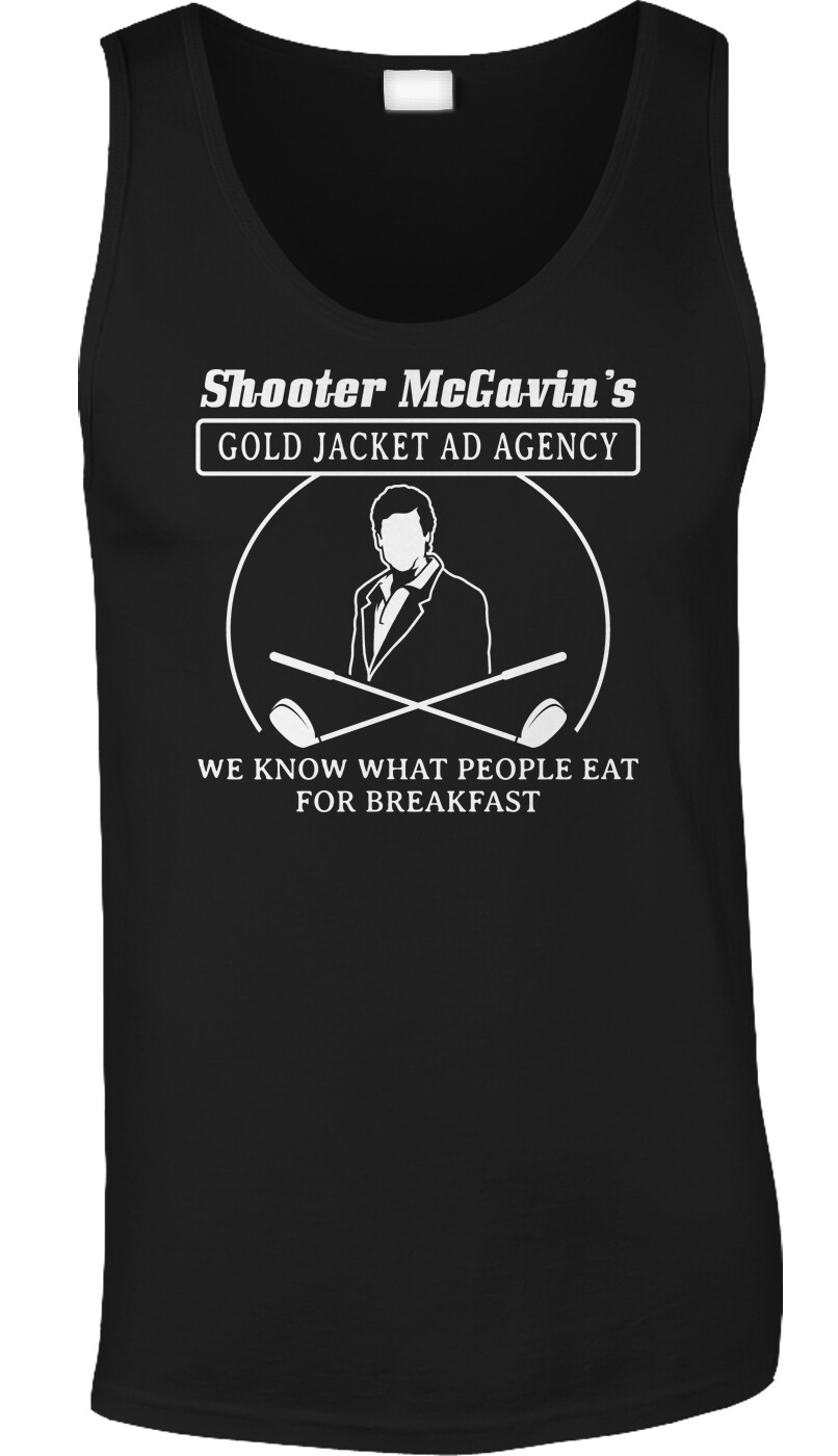 Gold Jacket 90s Movie Parody Quotes Shooter Golf Golfing Funny Satire Mens Tank gallery