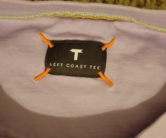 LEFT COAST TEE Men’s Lavender Purple Crew Neck Short Sleeve Pima Cotton T-Shirt