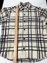 Alpine Designs Black Cream Plaid Heavyweight Shacket Jacket L Outdoors Warm