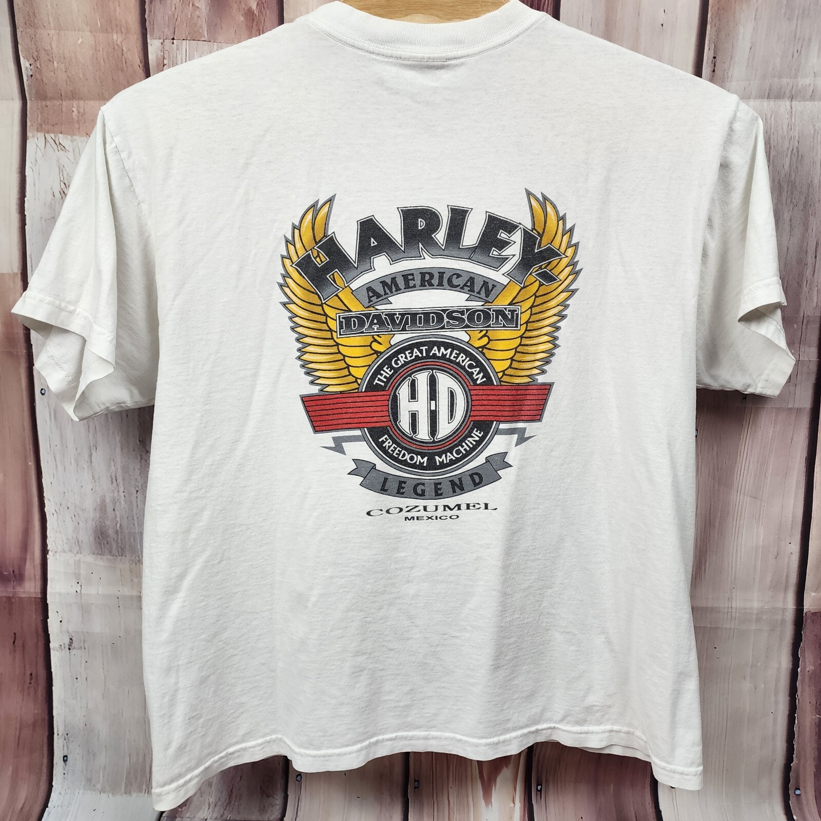 Harley Davidson Cozumel Mexico White T Shirt 48" Chest XL See Description gallery