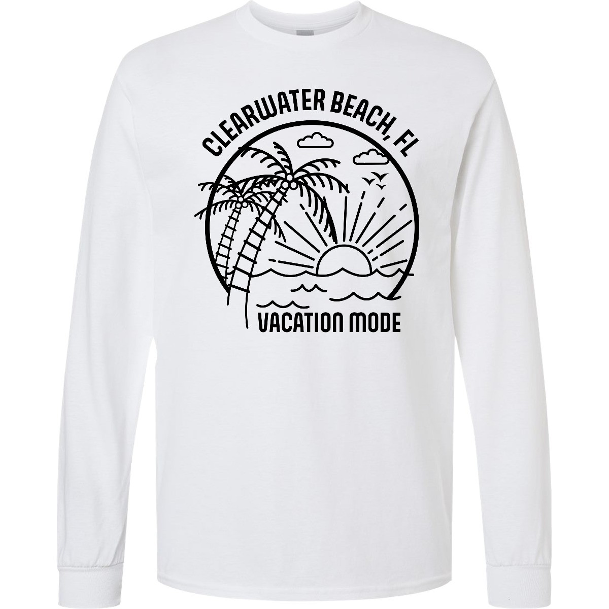 Inktastic Summer Vacation Mode Clearwater Beach Florida Long Sleeve T-Shirt Fun gallery