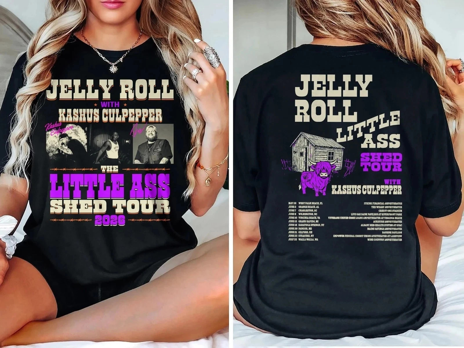 Jelly Roll the Little Ass Shed Tour 2026 North America Concert T-shirt