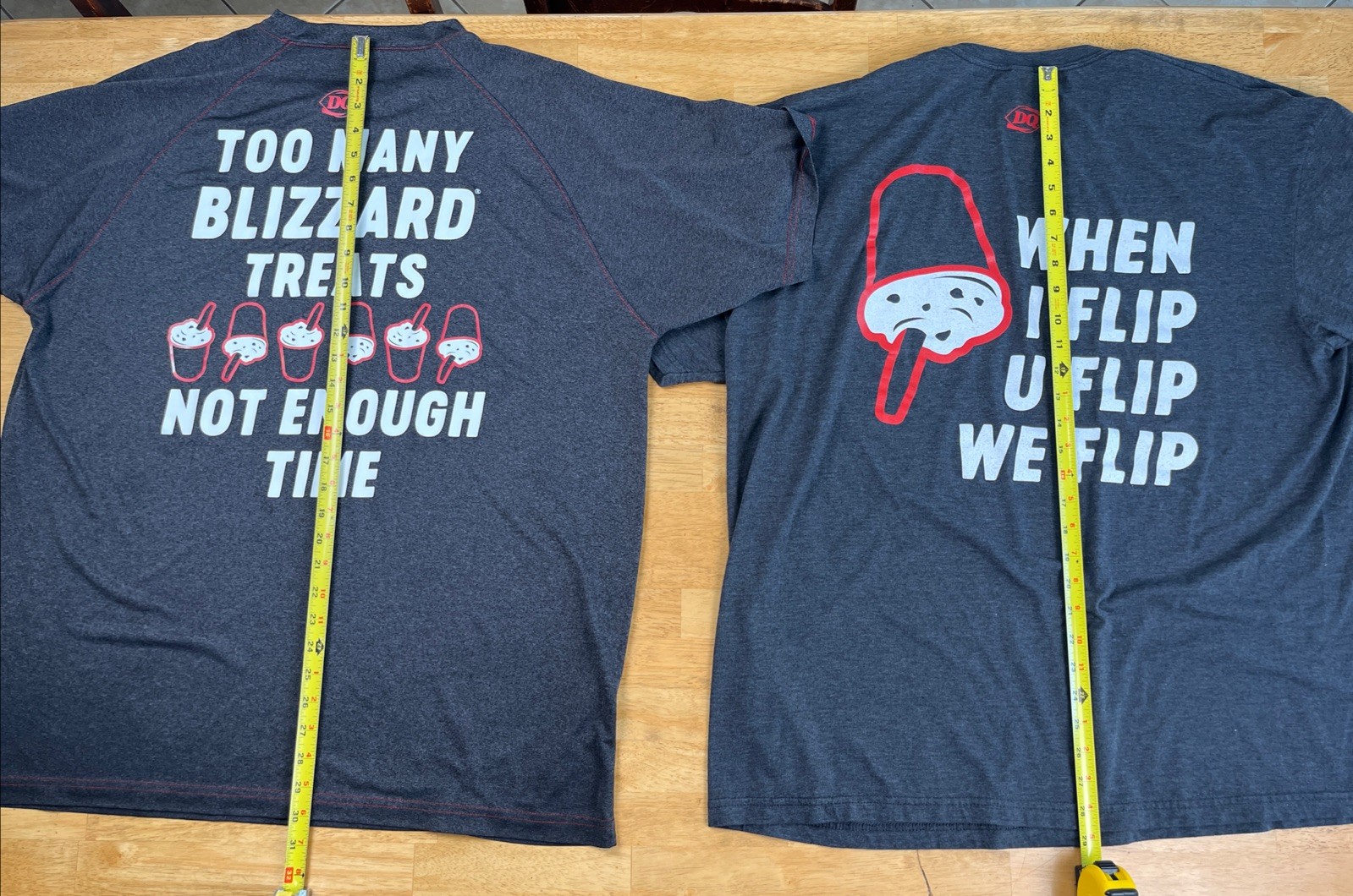 Dairy Queen Gray Employee Shirt Size XL Too Many Blizzard Treats Not Enough Time gallery