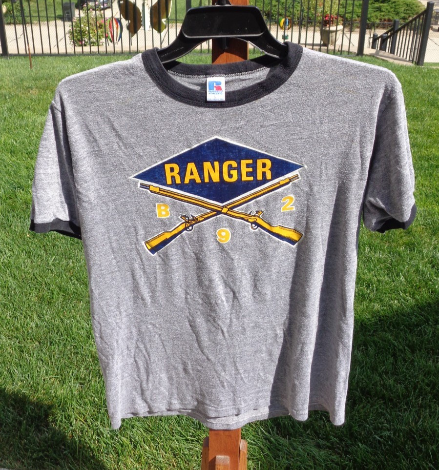 RARE 1985 vintage US Army Infantry Basic Training PT uniform t-shirt RANGERS