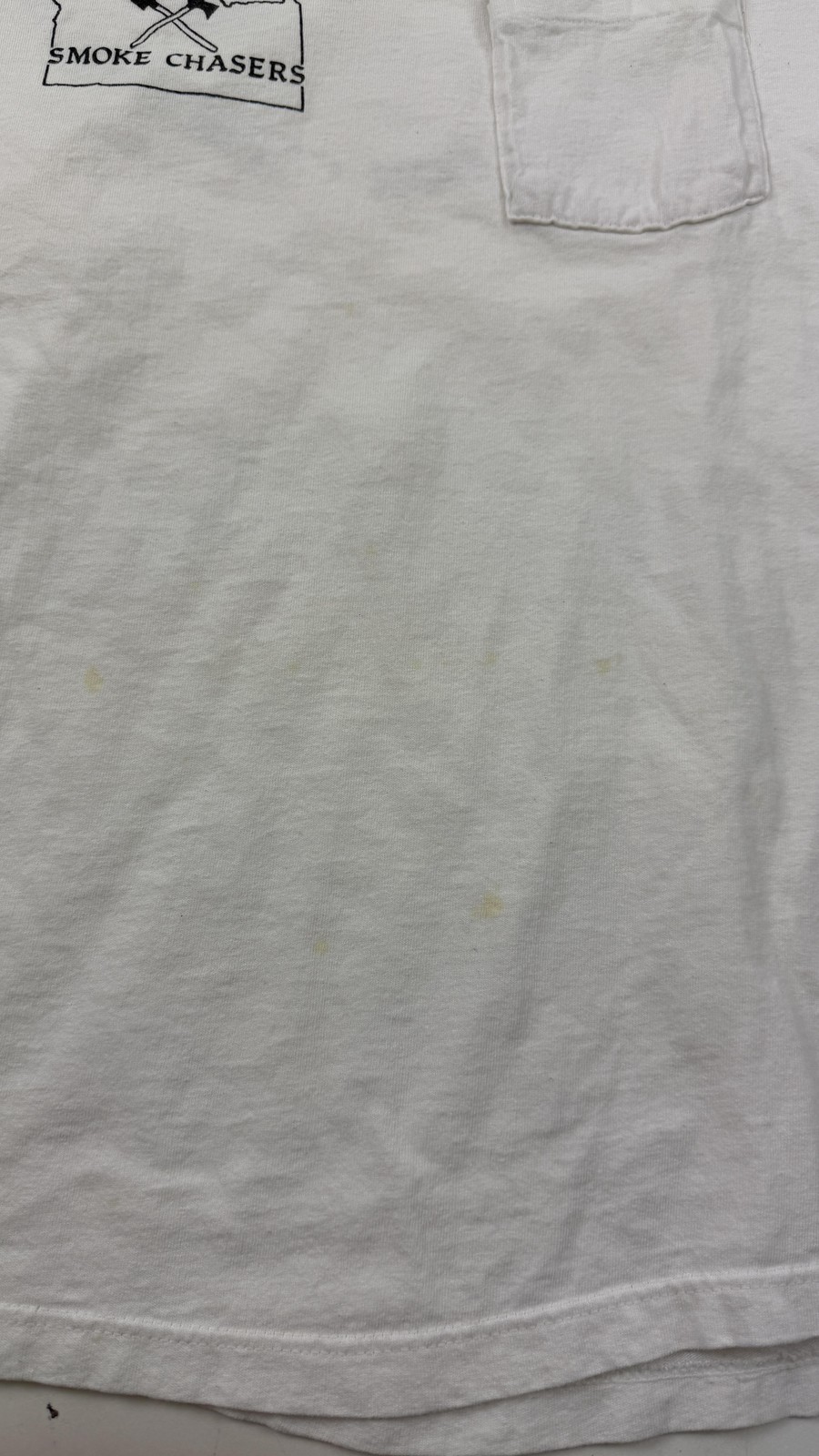 Vintage Idaho City Smoke Chasers Shirt Mens Large White Fire Tee Stedman USA gallery