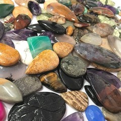 Natural Mix Loose Gemstone Cabochons 100 Carats 2 to 4pcs Wholesale Lot
