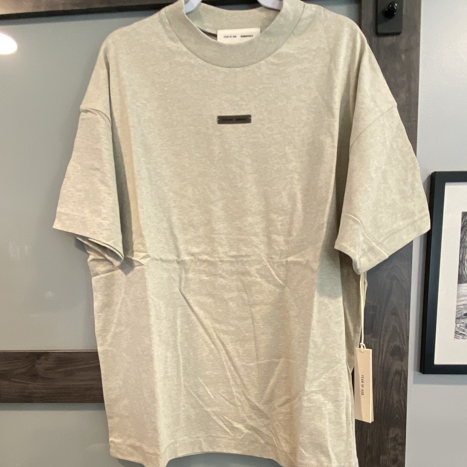 Fear of God Essentials Gray Logo Crew Neck Short Sleeve T-Shirt Men's L gallery