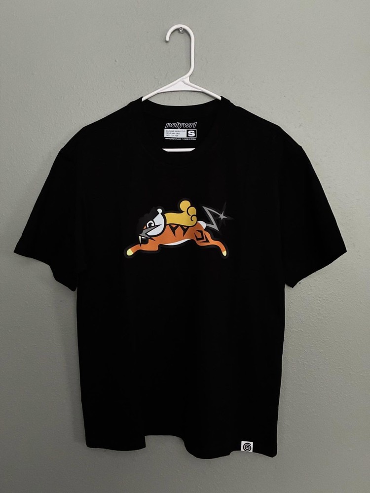 Small polywrl Pokemon Shiny Raikou Legendary Dog Black Tee New 1 in 10