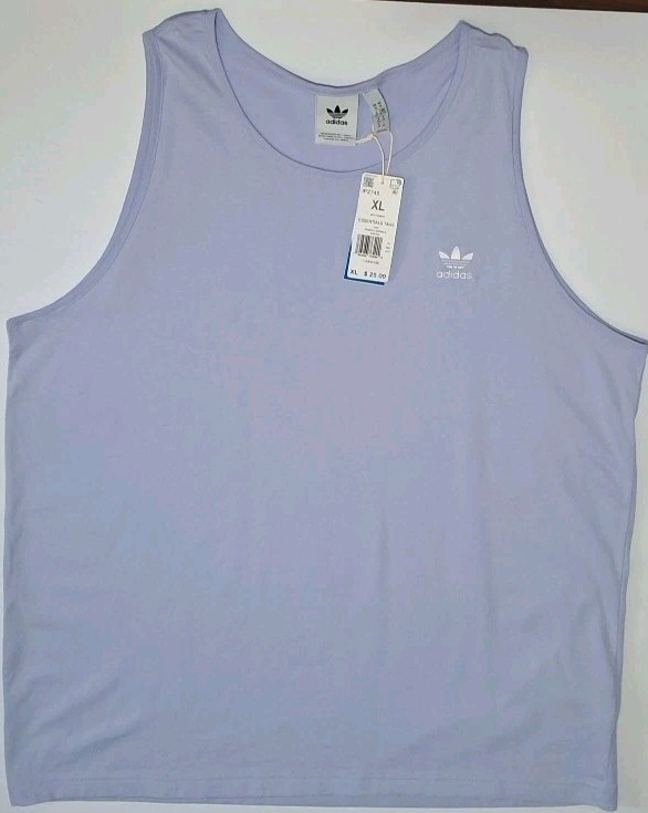 Adidas Originals Trefoil Mens' XL IP2745 Essentials Tank Top, Violet Tone gallery