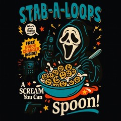 Cereal Halloween Characters Tee – Stab-A-Loops (XXL)