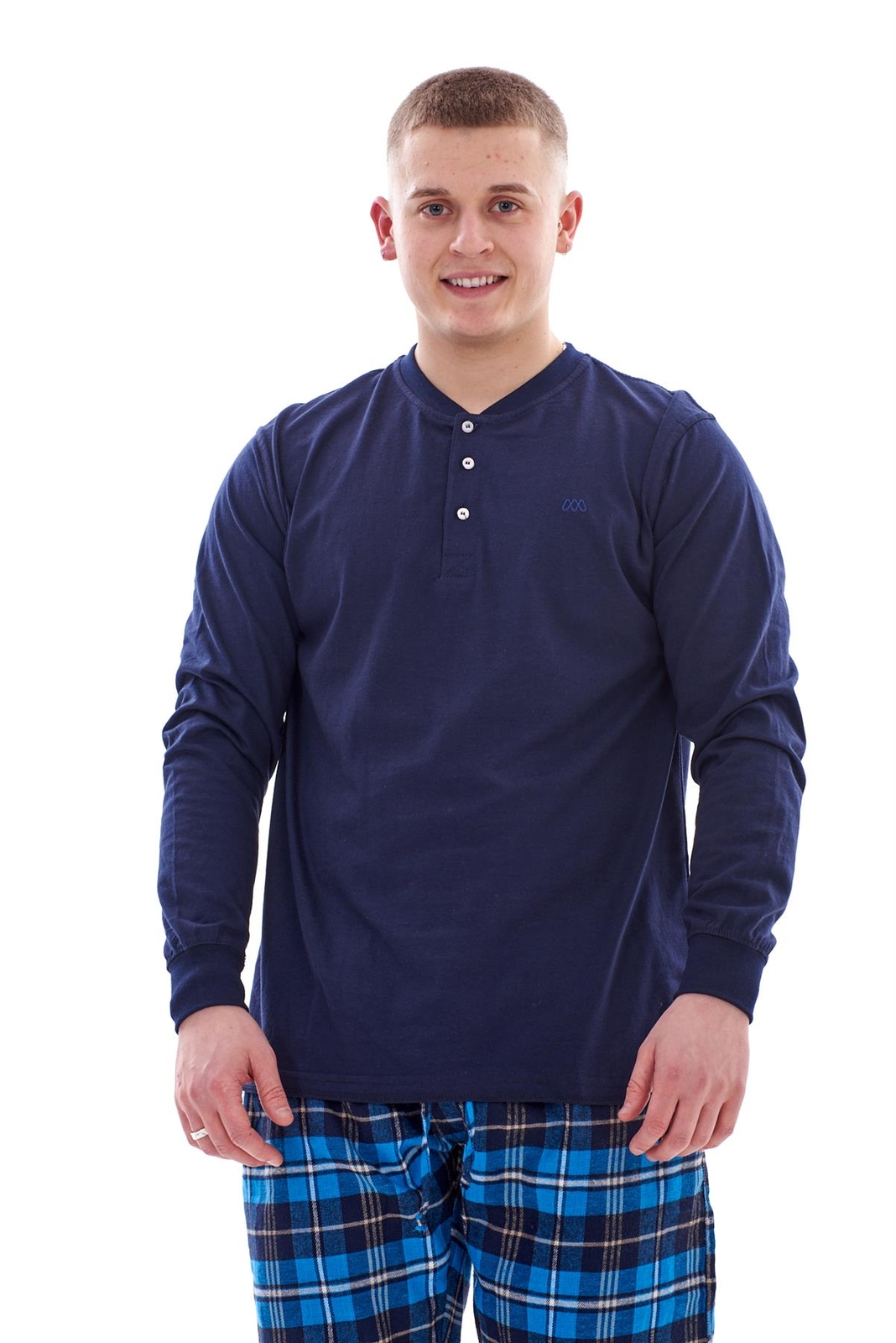 Mens Casual Shirts Jersey Cotton Henley Long Sleeve ribbed cuff Tops T-shirts gallery