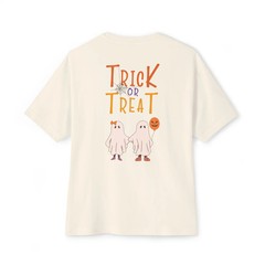 Comfortable Oversized Men’s Tee | Round Neck, Festive Back Printed Halloween