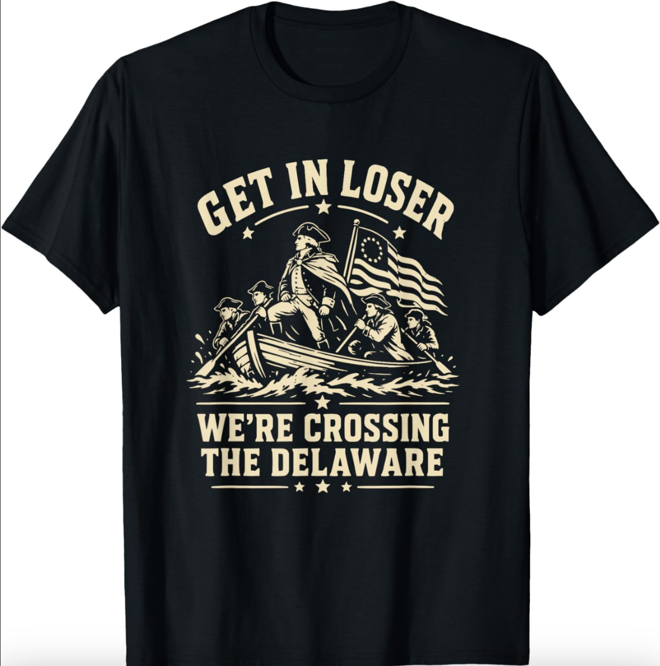 250th 4th July Get in Loser We're Crossing The Delaware Unisex T-Shirt Gildan gallery