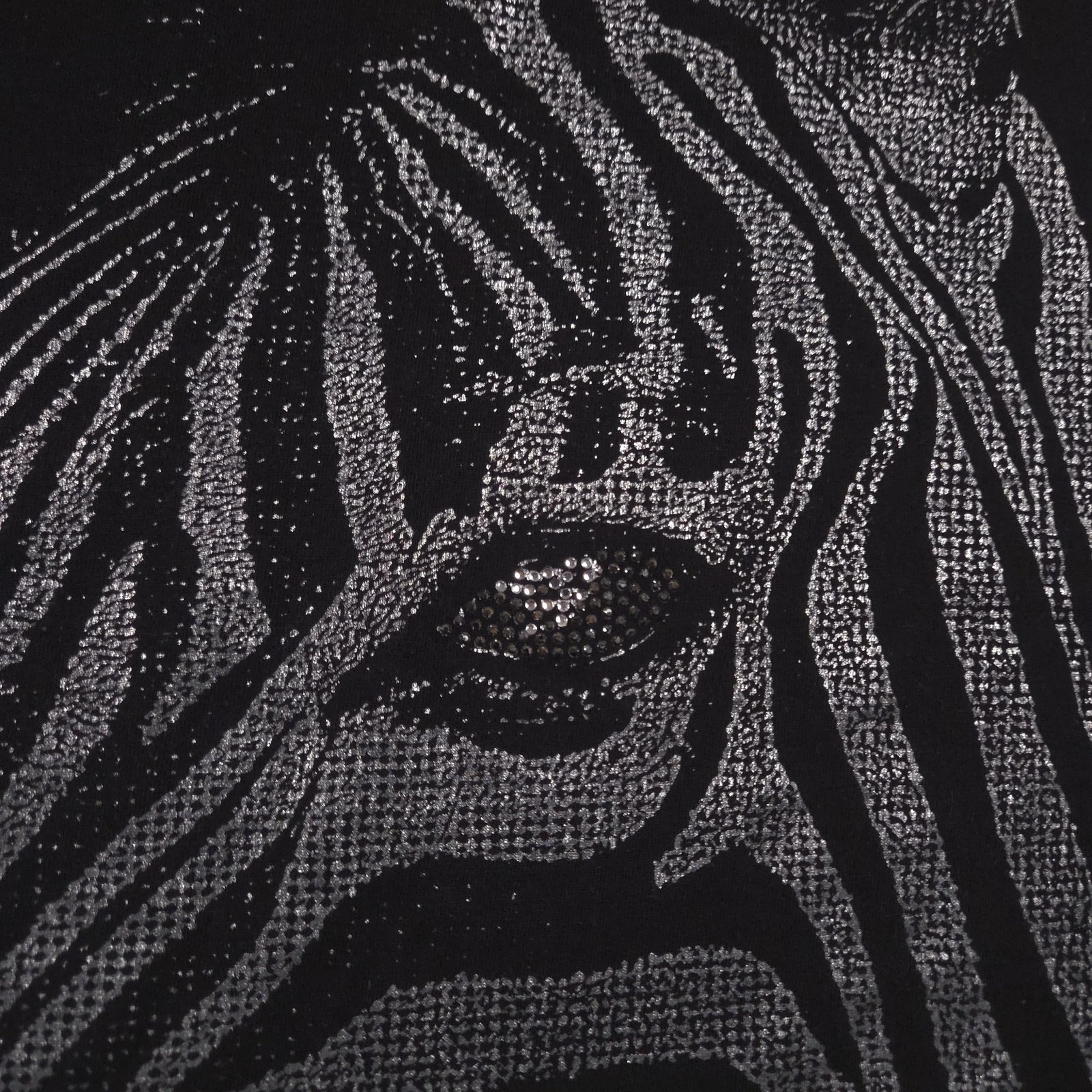 Rainforest Cafe Shirt Adult XL Black Zebra Rhinestone Graphic Tee Souvenir gallery