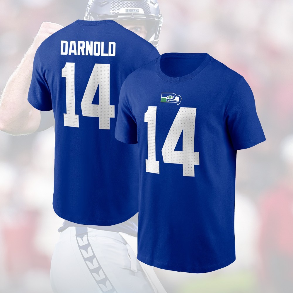 ❤️‍🔥HOTDEAL! 2025 Sam Darnold #14 Seattle Name & Number Gift For Fans Fastship gallery