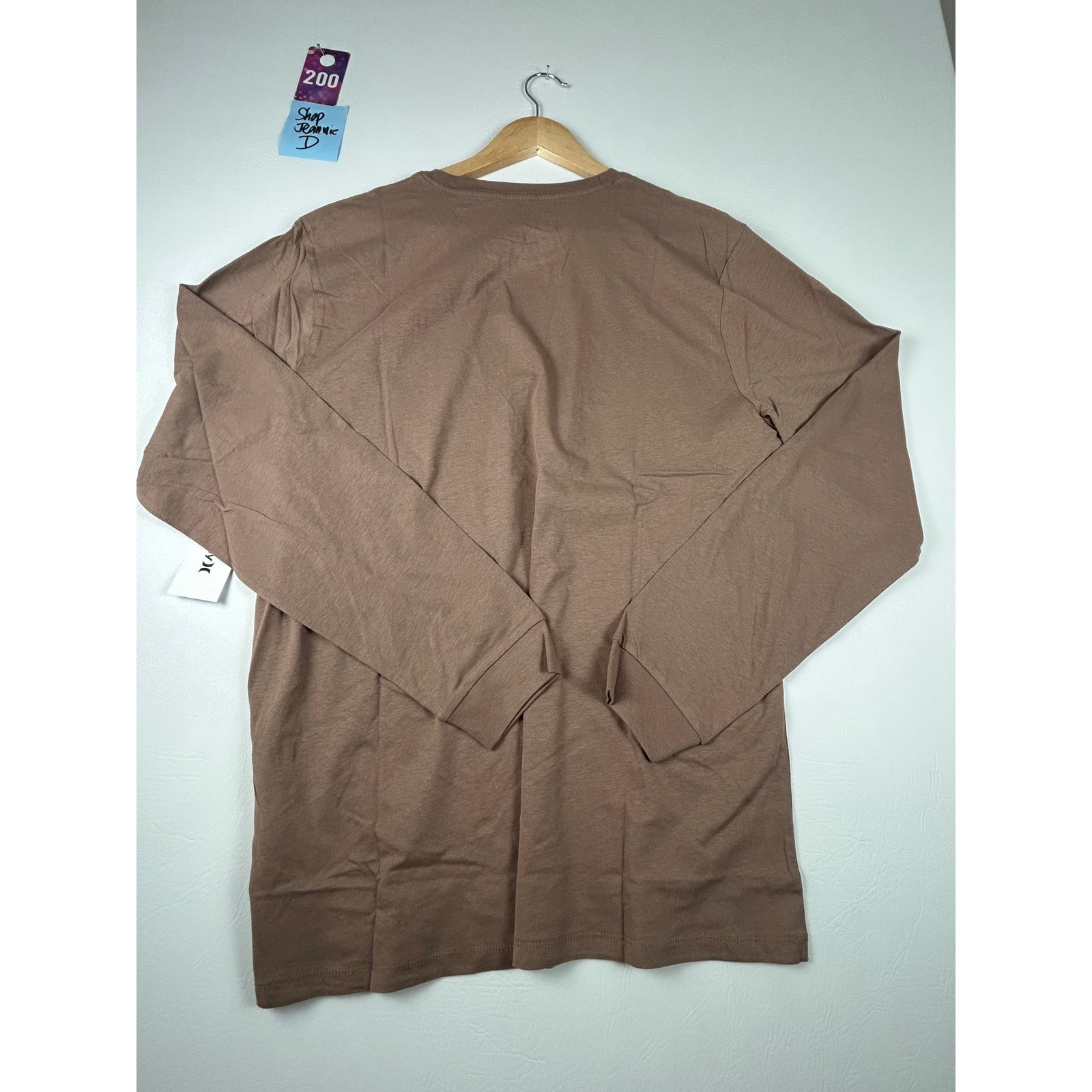 NWT Hurley Mens Everyday Long Sleeve T Shirt Large Mocha Casual Surf Streetwear gallery